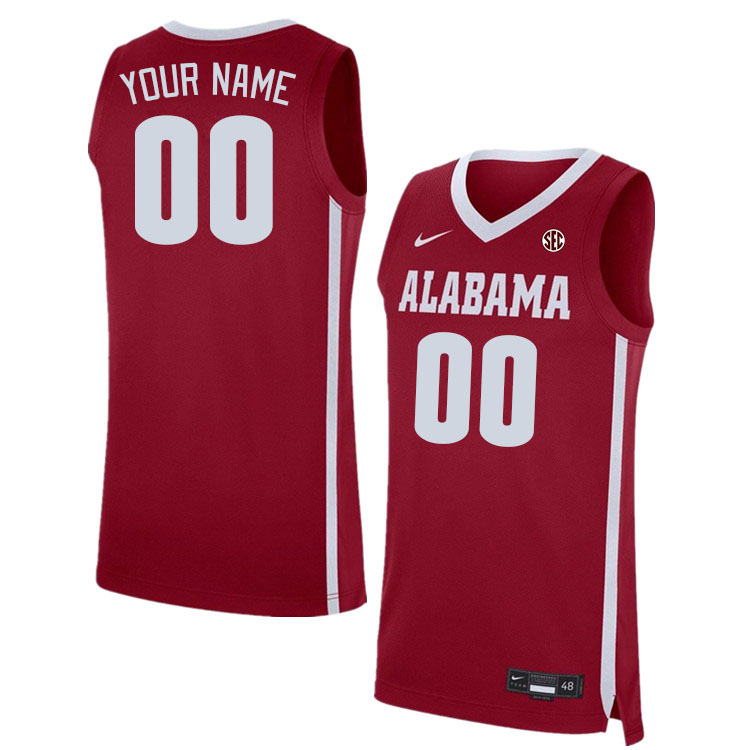 Custom Alabama Crimson Tide Name and Number College Basketball Jerseys Stitched-Crimson - Click Image to Close